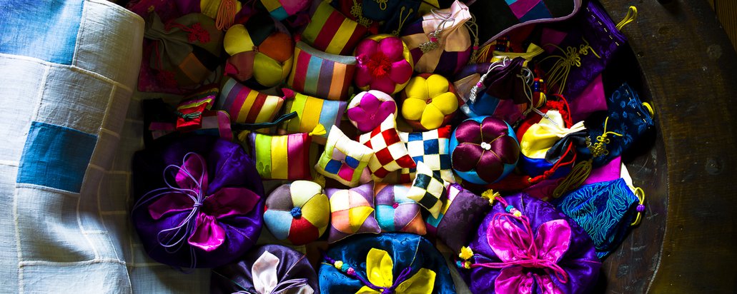 A colourful confection of clothing at the V&A Museum