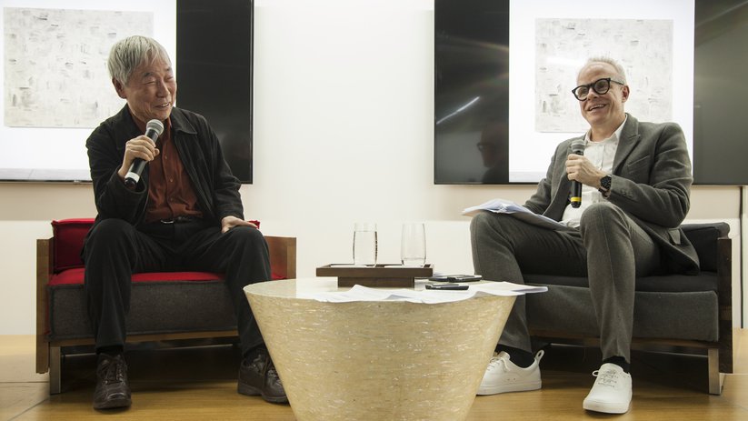 Lee Ufan in Coversation with Hans Ulrich Obrist, Korean Cultural Centre UK, 6 Feb 2018, photos by Ben Axtell.jpg